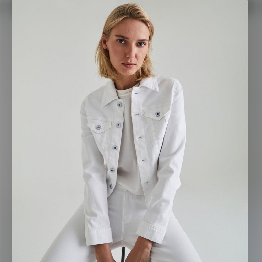 White denim jacket, large